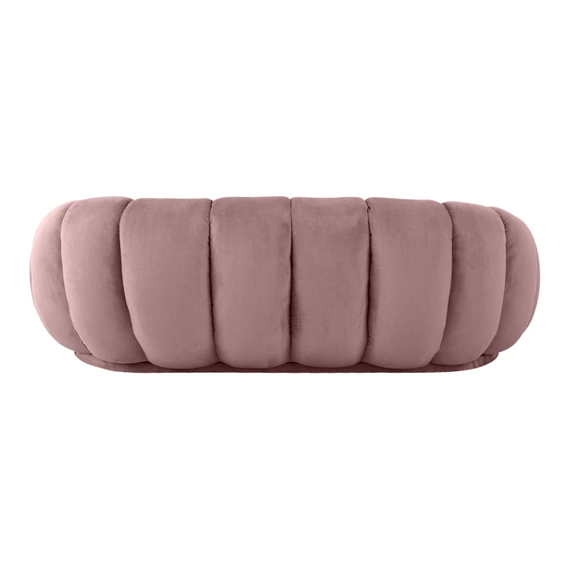 Καναπές Embrace pakoworld βελούδο σε σάπιο μήλο απόχρωση 180x105x65εκ