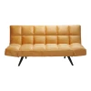 Sofa - bed 3-seater Freddo pakoworld in yellow velvet  181x81x86cm