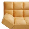 Sofa - bed 3-seater Freddo pakoworld in yellow velvet  181x81x86cm