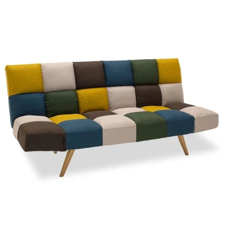 Sofa-bed 3-seater Freddo pakoworld colorful fabric 182x81x84cm