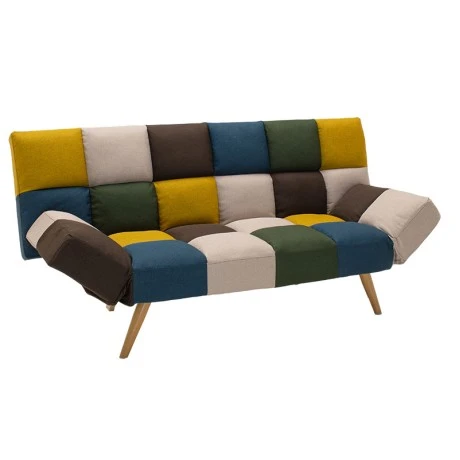 Sofa-bed 3-seater Freddo pakoworld colorful fabric 182x81x84cm