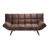Καναπές - κρεβάτι 3θέσιος Freddo pakoworld βελούδο καφέ 181x81x86εκ