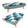 3 seater sofa-bed Andy pakoworld fabric multicolored 177x91x86cm