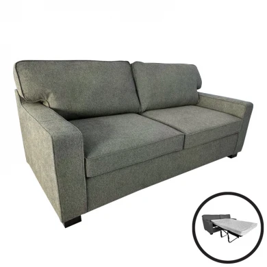 Καναπές-κρεβάτι διθέσιος με αναδιπλούμενο στρώμα Polaris pakoworld χακί ύφασμα181x91x83εκ