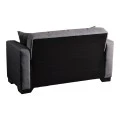 2-seater sofabed Vox pakoworld with storage space anthracite fabric 150x84x83cm