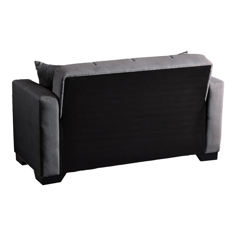 2-seater sofabed Vox pakoworld with storage space anthracite fabric 150x84x83cm
