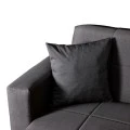 2-seater sofabed Vox pakoworld with storage space anthracite fabric 150x84x83cm