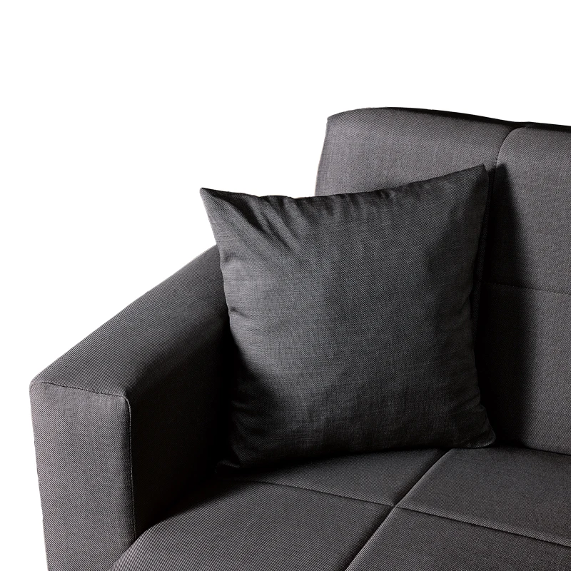 2-seater sofabed Vox pakoworld with storage space anthracite fabric 150x84x83cm