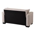 2-seater sofabed Vox pakoworld with storage space cream fabric 150x84x83cm