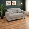 Καναπές-κρεβάτι με αποθηκευτικό χώρο διθέσιος Modesto pakoworld γκρι ύφασμα 155x85x80εκ