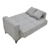 Καναπές-κρεβάτι με αποθηκευτικό χώρο διθέσιος Modesto pakoworld γκρι ύφασμα 155x85x80εκ