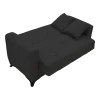 Καναπές-κρεβάτι με αποθηκευτικό χώρο διθέσιος Modestο pakoworld μαύρο ύφασμα 155x85x80εκ