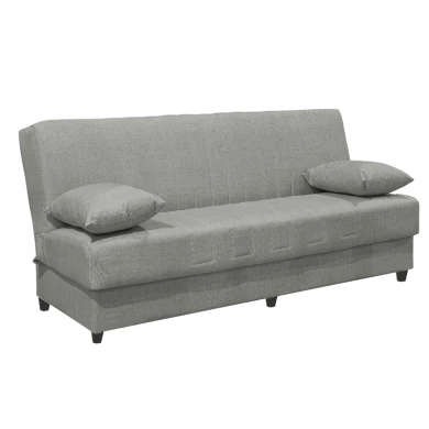 Romina three-seater sofa-bed with storage space pakoworld gray-beige fabric 190x75x85cm