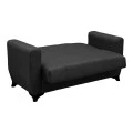 Sofa Bed Modesto pakoworld two seater with storage space grey fabric 155x84x83cm