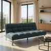 3 seater sofa-bed Rebel pakoworld with fabric in dark grey color 189x92x82cm