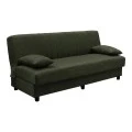 Three seater sofabed Romina pakoworld with storege space olive green fabric 180x75x85cm