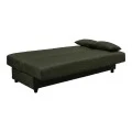 Three seater sofabed Romina pakoworld with storege space olive green fabric 180x75x85cm