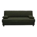 Three seater sofabed Romina pakoworld with storege space olive green fabric 180x75x85cm
