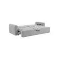 Three seater sofabed Storida pakoworld with storage space grey fabric 255x94x92cm