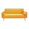 Καναπές-κρεβάτι Success pakoworld 3θέσιος κίτρινο βελούδο 190x80x84εκ