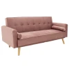 3 seater sofa-bed Success pakoworld velvet rotten apple 190x80x84 cm