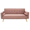 3 seater sofa-bed Success pakoworld velvet rotten apple 190x80x84 cm