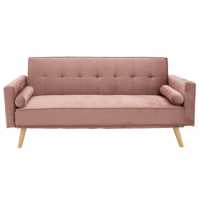3 seater sofa-bed Success pakoworld velvet rotten apple 190x80x84 cm