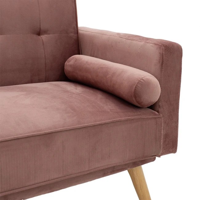 3 seater sofa-bed Success pakoworld velvet rotten apple 190x80x84 cm