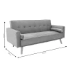 3 seater sofa-bed Success pakoworld velvet rotten apple 190x80x84 cm