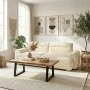 Three-seater sofabed Harmonious pakoworld boucle beige 223.5x92x81cm