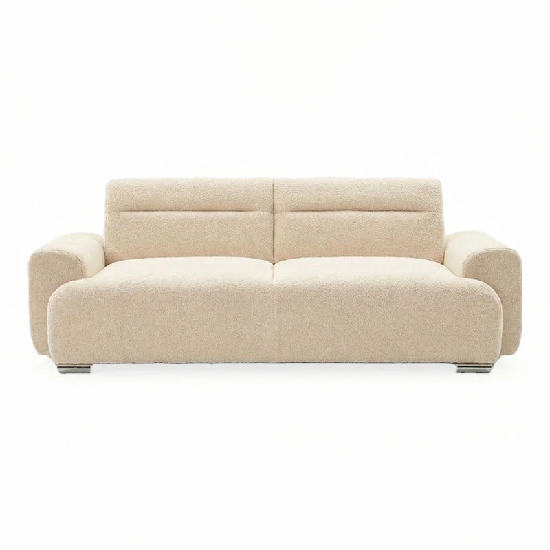 Three-seater sofabed Harmonious pakoworld boucle beige 223.5x92x81cm