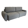Hungie three-seater sofa bed pakoworld fabric in grey color 250x92x89cm