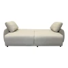 Hungie three-seater sofa bed pakoworld fabric in beige color 250x92x89cm