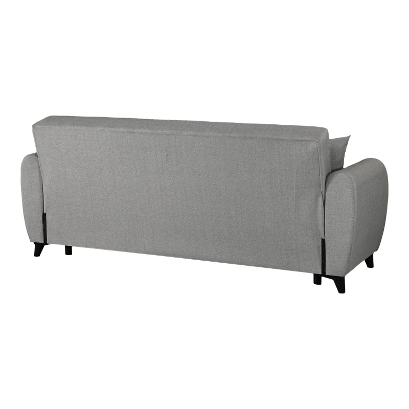 3-seater sofabed Lincoln pakoworld with storage space light grey fabric 226x84x93cm