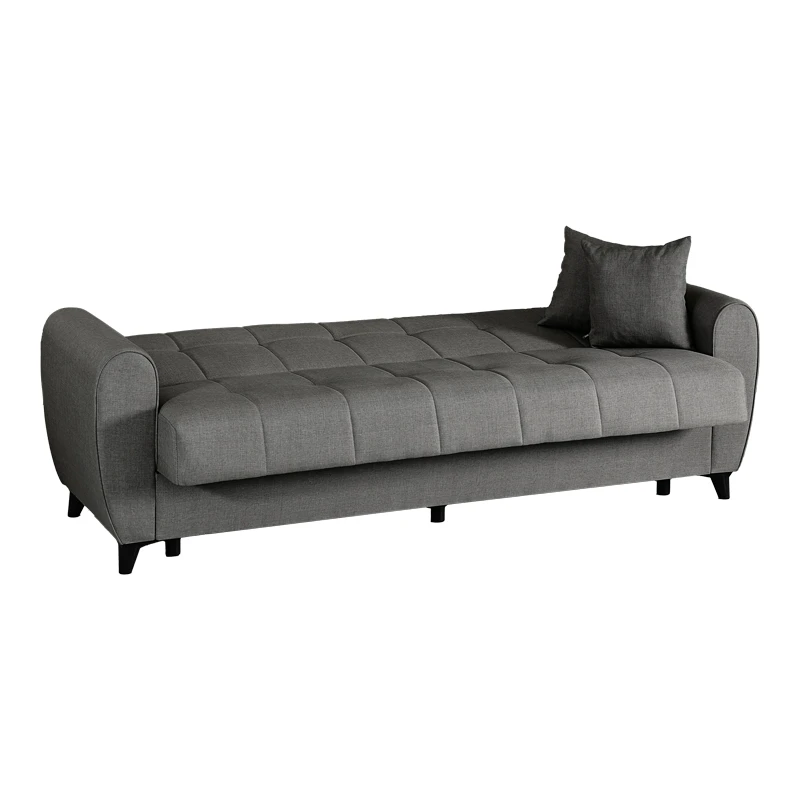 3-seater sofabed Lincoln pakoworld with storage space anthracite fabric 226x84x93cm