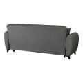3-seater sofabed Lincoln pakoworld with storage space anthracite fabric 226x84x93cm