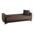 3-seater sofabed Modesto pakoworld with storage space brown fabric 213x84x86cm