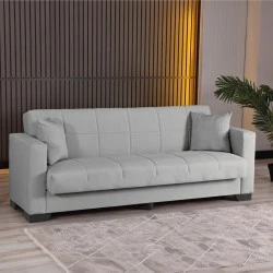 3-seater sofabed Vox pakoworld with storage space light grey fabric 210x84x83cm 3-seater sofabed Vox pakoworld with storage space light grey fabric 210x84x83cm