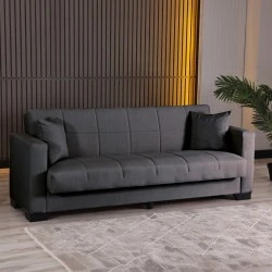 3-seater sofabed Vox pakoworld with storage space anthracite fabric 210x84x83cm 3-seater sofabed Vox pakoworld with storage space anthracite fabric 210x84x83cm
