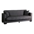 3-seater sofabed Vox pakoworld with storage space anthracite fabric 210x84x83cm