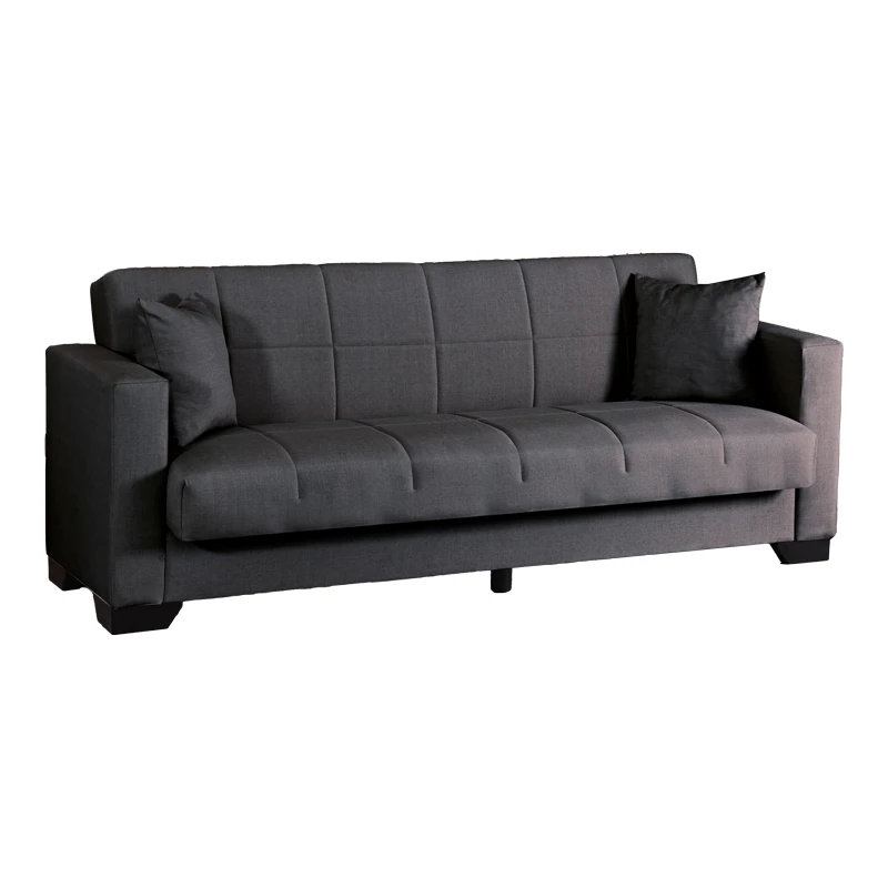 3-seater sofabed Vox pakoworld with storage space anthracite fabric 210x84x83cm