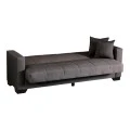 3-seater sofabed Vox pakoworld with storage space anthracite fabric 210x84x83cm