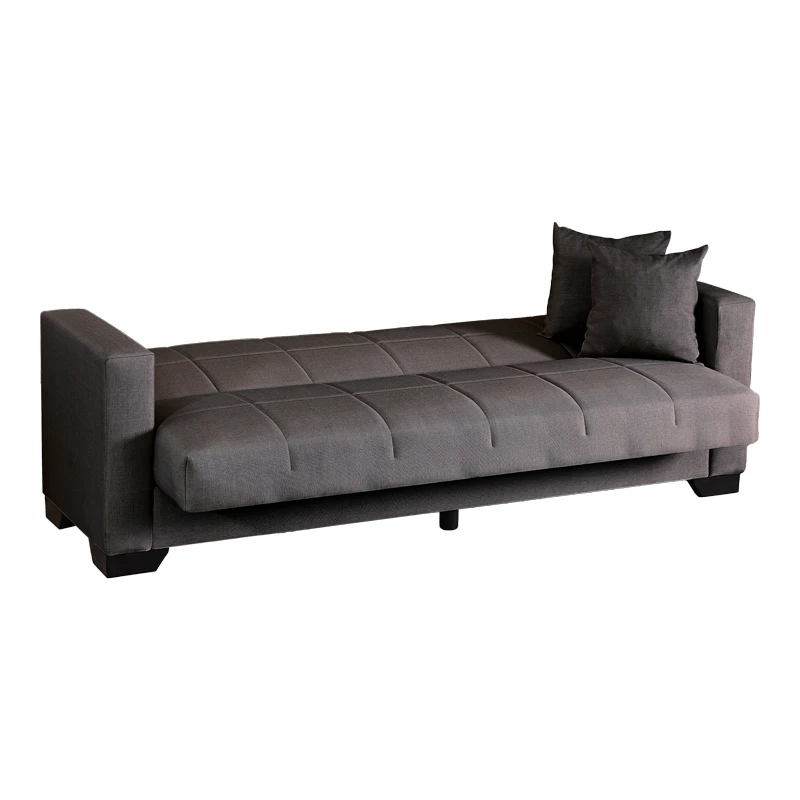 3-seater sofabed Vox pakoworld with storage space anthracite fabric 210x84x83cm