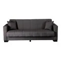 3-seater sofabed Vox pakoworld with storage space anthracite fabric 210x84x83cm
