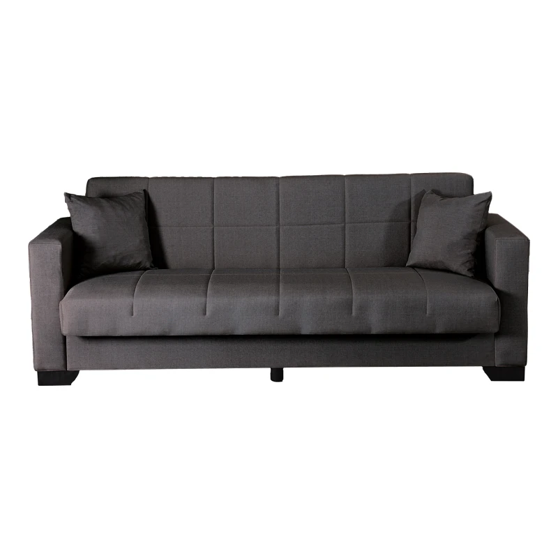3-seater sofabed Vox pakoworld with storage space anthracite fabric 210x84x83cm