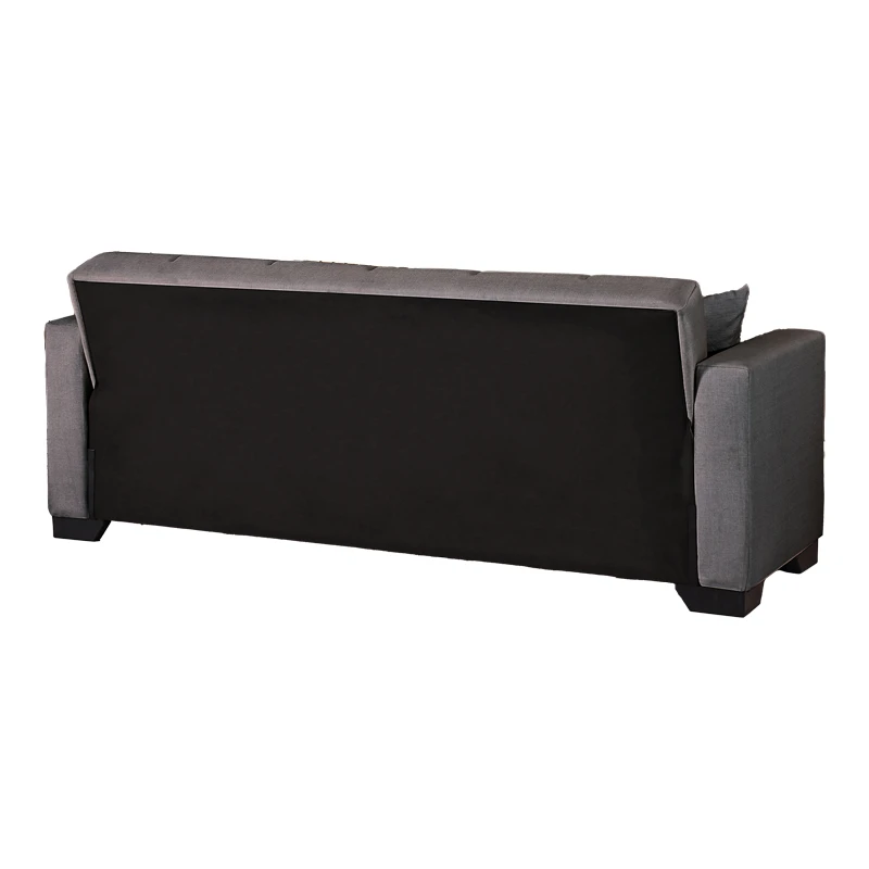 3-seater sofabed Vox pakoworld with storage space anthracite fabric 210x84x83cm