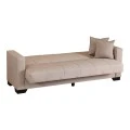 3-seater sofabed Vox pakoworld with storage space cream fabric 210x84x83cm