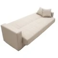 3-seater sofabed Vox pakoworld with storage space beige fabric 210x84x83cm