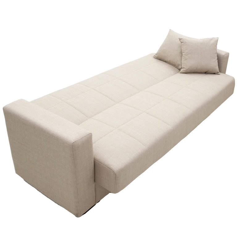 3-seater sofabed Vox pakoworld with storage space beige fabric 210x84x83cm