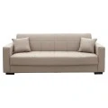 3-seater sofabed Vox pakoworld with storage space beige fabric 210x84x83cm